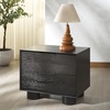 image:imageSAFAVIEH Couture Collection Addyson Black 2Drawer Accent Table Nightstand Fully AssembledBlack