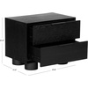 image:imageSAFAVIEH Couture Collection Addyson Black 2Drawer Accent Table Nightstand Fully AssembledBlack