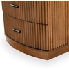 image:imageSAFAVIEH Couture Collection Shelbie Black 3Drawer Reeded Nightstand Fully Assembled Bedside Accent TableMedium OakBlack