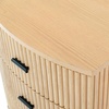 image:imageSAFAVIEH Couture Collection Shelbie Black 3Drawer Reeded Nightstand Fully Assembled Bedside Accent TableOakBlack