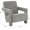 image:imageSAFAVIEH Couture Collection Taylor Modern Dark Brown Boucle Accent Chair Fully AssembledGrey