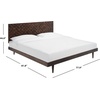 image:imageSAFAVIEH Couture Home Collection Zinnia Walnut Brown Wooden Platform King BedWalnut