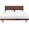 image:imageSAFAVIEH Couture Home Collection Zinnia Walnut Brown Wooden Platform King BedWalnut