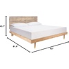 image:imageSAFAVIEH Couture Home Dalvin Natural and Distressed Whitewash Wood Queen Bed Platform
