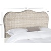 image:imageSAFAVIEH Furniture  Imelda Rattan Queen Headboard  WhiteWashed  Rattan  Coastal Woven Design  Ideal for Bedroom SEA8027BQWhite Washed