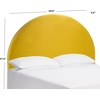 image:imageSAFAVIEH Home Collection Sunnira Mustard Velvet Channel Tufted Arched Queen Size HeadboardMustard Velvet