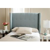 image:imageSAFAVIEH Mercer Collection Damon Sky Blue Winged Headboard FullBlue