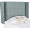 image:imageSAFAVIEH Mercer Collection Damon Sky Blue Winged Headboard FullBlue
