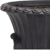 image:imageSAFAVIEH Outdoor  Arden Pedestal Planter Pot  Black Magnesium Oxide WeatherResistant Garden Urn with Drainage Hole for Patio Porch amp Entryway 11 W x 11 D x 154 H PAT5044EBlack