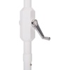 image:imageSAFAVIEH Outdoor  Buti 9 FT Patio Umbrella  Crank Lift Aluminum Frame with White Pole Weather Resistant for Deck Backyard Garden PAT8027Navy StripedWhite