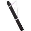 image:imageSAFAVIEH Outdoor  Gallo 65 FT Beach Umbrella  Canopy with White Fringe Trim Tilt Function Aluminum Pole Weather Resistant for Beach Patio Garden PAT8505Black Stripe