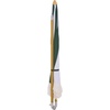 image:imageSAFAVIEH Outdoor  Gallo 65 FT Beach Umbrella  Canopy with White Fringe Trim Tilt Function Aluminum Pole Weather Resistant for Beach Patio Garden PAT8505Hunter Green Stripe