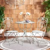 image:imageSAFAVIEH Outdoor Collection Semly Victorian Antique Dark Green Wrought Iron 3Piece Bistro SetAntique Dark Green