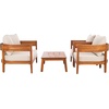image:imageSAFAVIEH Outdoor Patio Furniture  Theo 4Piece Set  Sand amp Taupe  Acacia Wood  Conversation Set with Detachable Cushion Covers  Ideal for Patio Deck Porch Backyard PAT9511AKIT2NaturalTaupe