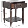 image:imageSafavieh American Homes Collection Siobhan Black Accent TableWalnut