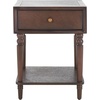 image:imageSafavieh American Homes Collection Siobhan Black Accent TableWalnut