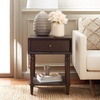 image:imageSafavieh American Homes Collection Siobhan Black Accent TableWalnut