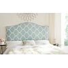 image:imageSafavieh Connie Grey White Diamond Camelback Headboard  Silver Nailhead FullBluestone