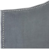 image:imageSafavieh Connie Grey White Diamond Camelback Headboard  Silver Nailhead FullGray