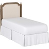 image:imageSafavieh Home Collection Tufted Linen Rustic Antique Beige Headboard TwinBeige  Rustic Oak