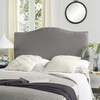 image:imageSafavieh Mercer Collection Jeneve OffWhite Linen Silver Nailhead Headboard KingArtic Grey