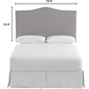 image:imageSafavieh Mercer Collection Jeneve OffWhite Linen Silver Nailhead Headboard KingArtic Grey
