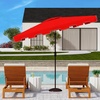 image:imageSafavieh PAT8300A Outdoor Zimmerman Navy and White 66 x 10 Rectangle Market UV Protected UmbrellaRedWhite