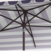 image:imageSafavieh PAT8311C Outdoor Vienna Navy and White 66 x 10 Rectangle Crank UV Protected UmbrellaBlackWhite