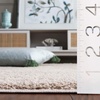 image:imageSafavieh Penelope Shag Collection Area Rug  53 x 76 Ivory Geometric Design Ideal for High Traffic Areas in Living Room Bedroom Dining PNL540ABeige