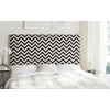 image:imageSafavieh Ziggy Grey White Upholstered Chevron Headboard QueenBlack  White