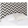 image:imageSafavieh Ziggy Grey White Upholstered Chevron Headboard QueenBlack  White