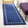 image:imageSAFAVIEH Area Rug 8x10  Kids Collection  Large  Pink Handmade Wool Polka Dot Border Pattern Ideal for Bedroom Playroom Nursery Boys amp Girls Room SFK802UNavy