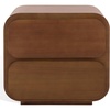 image:imageSAFAVIEH Couture Collection  Herald Brown 2Drawer Wood Nightstand Modern Bedroom Storage Fully Assembled SFV5546ABrown
