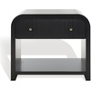 image:imageSAFAVIEH Couture Collection Liabella BlackGold 1Drawer Curved Nightstand Fully AssembledBlackGold