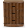image:imageSAFAVIEH Couture Collection Shelbie Black 3Drawer Reeded Nightstand Fully Assembled Bedside Accent TableMedium OakBlack