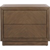image:imageSAFAVIEH Couture Home Collection Steve Brown 2Drawer Wood Nightstand Table Fully AssembledBrown