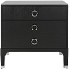 image:imageSAFAVIEH Furniture  Lorna 3Shelf Nightstand  Black  Iron  Modern OpenFrame Design  Ideal for Bedroom 30W x 19D x 265H FOX6232ABlack