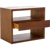 image:imageSAFAVIEH Home Collection Munson Natural 2Shelf 1Drawer Nightstand Fully AssembledNatural