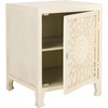 image:imageSAFAVIEH Home Collection Rayetta White Wash 2Shelf 1Door Nightstand Fully Assembled