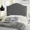 image:imageSafavieh Mercer Collection Connie Black and White Lattice Silver Nailhead Headboard TwinBlack  White