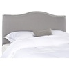 image:imageSafavieh Mercer Collection Jeneve OffWhite Linen Silver Nailhead Headboard KingArtic Grey