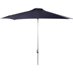 image:imageSAFAVIEH 9ft Outdoor Patio Umbrella Round Hurst Collection Black Push up UV Resistant for Deck Backyard Poolside PAT8002DNavy