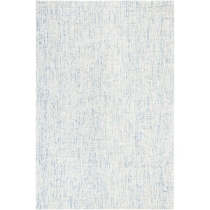 image:imageSAFAVIEH Abstract Collection Area Rug  10 x 14 Ivory amp Blue Handmade Wool Ideal for High Traffic Areas in Living Room Bedroom ABT471MIvoryBlue
