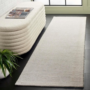 image:imageSAFAVIEH Abstract Collection Area Rug  10 x 14 Ivory amp Blue Handmade Wool Ideal for High Traffic Areas in Living Room Bedroom ABT471MIvorySage