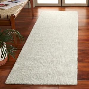 image:imageSAFAVIEH Abstract Collection Area Rug  10 x 14 Ivory amp Blue Handmade Wool Ideal for High Traffic Areas in Living Room Bedroom ABT471MSageIvory