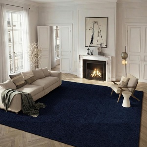 image:imageSAFAVIEH Area Rug 8x10  Athens Shag Collection  Large  Navy NonShedding amp Easy to Clean Ideal for Living Room Bedroom Dining Space SGA119N