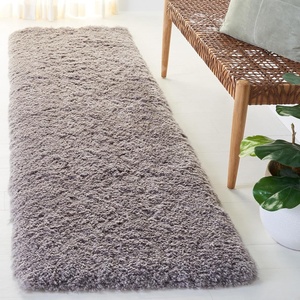 image:imageSAFAVIEH Artic Shag Collection 8 Round Ivory SG270A Handmade Glam 3inch Extra Thick Area RugGrey