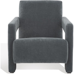 image:imageSAFAVIEH Couture Collection Taylor Modern Dark Brown Boucle Accent Chair Fully AssembledNavy