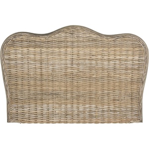 image:imageSAFAVIEH Furniture  Imelda Rattan Queen Headboard  WhiteWashed  Rattan  Coastal Woven Design  Ideal for Bedroom SEA8027BQGray