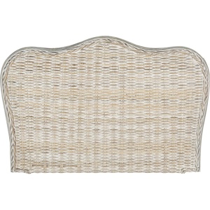 image:imageSAFAVIEH Furniture  Imelda Rattan Queen Headboard  WhiteWashed  Rattan  Coastal Woven Design  Ideal for Bedroom SEA8027BQWhite Washed